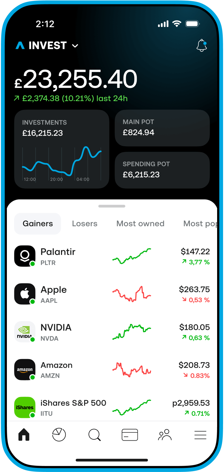 Trading 212 portfolio screen